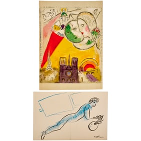 Marc Chagall, (2) lithographs on paper