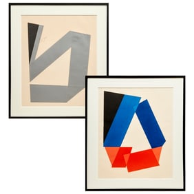 (2) Jack Sonenberg, aquatints on paper, 1970