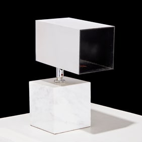 Neal Small/Koch & Lowy (attrib.), marble cube lamp