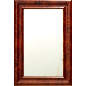 Victorian flame mahogany wall mirror