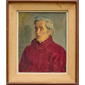 Raphael Soyer, oil on canvas