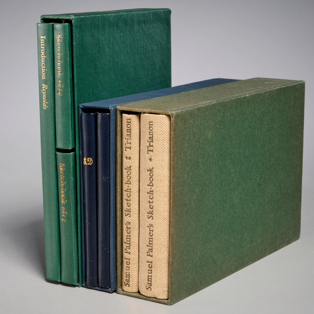 (3) Sketchbooks: Constable, Delacroix, Palmer: (3) Sketchbooks: Constable, Delacroix, Palmer, Facsimile sketchbooks, incl. John Constable's Sketch-books of 1813 and 1814. Victoria & Albert Museum, 1973, 3 vols. in slipcase; Eugene Delacroix. Album