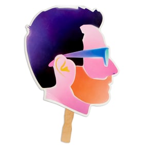 Alex Israel, silkscreen self-portrait, 2015