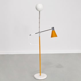 Kalmar floor lamp with cantilever reading light