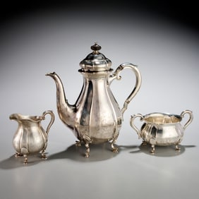 Danish Art Nouveau silver coffee set