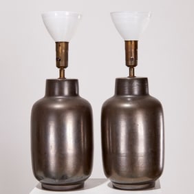 Pair Lee Rosen/Design Technics ginger jar lamps