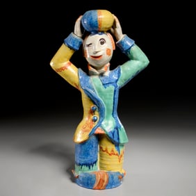 Vally Wieselthier, large rare ceramic lamp base