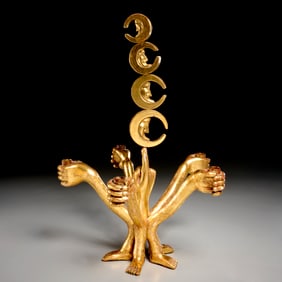 Pedro Friedeberg, giltwood candelabrum, c. 1963