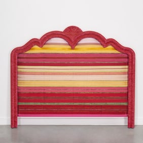 Alberto Pinto sourced custom upholstered headboard