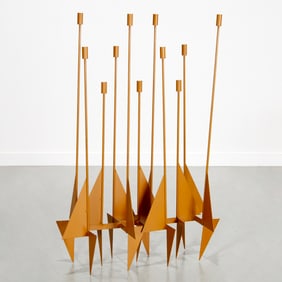 Donald Drumm, painted metal candelabrum