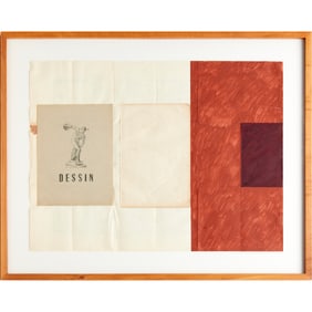 James Brown, paint and collage on paper, 1994
