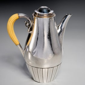Georg Jensen, "Cosmos" sterling coffee pot