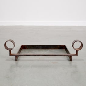 Jean Royere (attrib.), wrought iron andiron