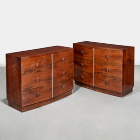 Gilbert Rohde, rare pair dressers
