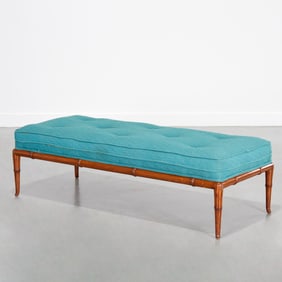 T.H. Robsjohn-Gibbings, custom walnut bench