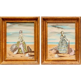 J. Clemens, (2) mixed media decoupages
