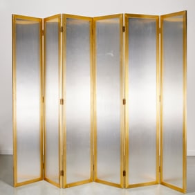 Maison Jansen (attrib), brass and aluminum screens