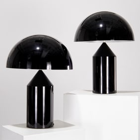 Vico Magistretti, pair "Atollo" lamps