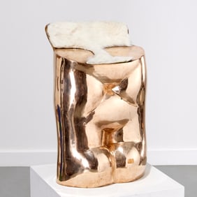 Novello Finotti, bronze and fur stool