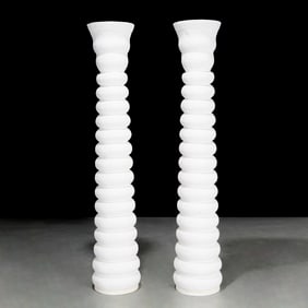J.M. Frank (manner), pair plaster torchiere lamps