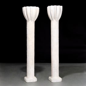 J.M. Frank (manner), pair plaster torchiere lamps