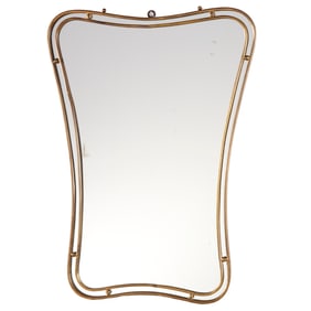 Gio Ponti (style), brass wall mirror