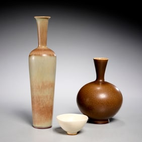 Berndt Fridberg, stoneware vases and bowl