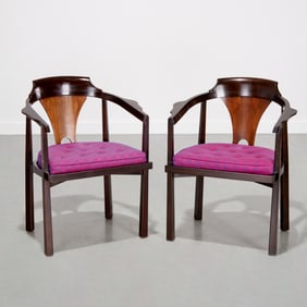 Edward Wormley for Dunbar, pair occasional chairs