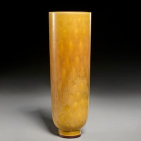 Berndt Friberg ochre glazed ceramic vase