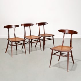 Martin Eisler & Carlo Hauner, (4) dining chairs