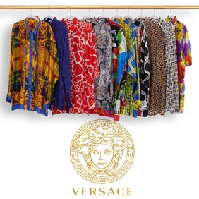 Versace, group (10) silk shirts