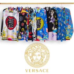 Versace, group (7) silk shirts