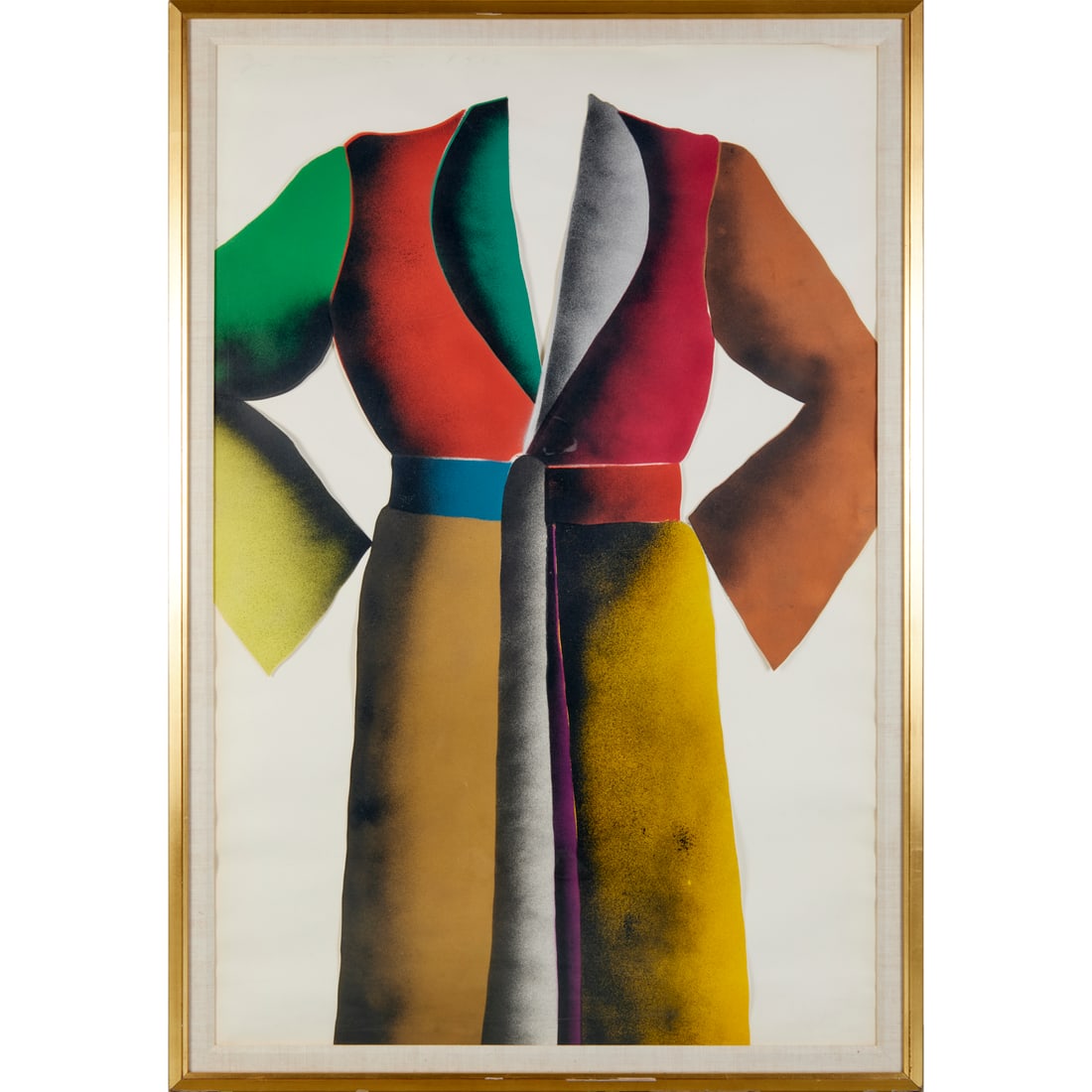Jim Dine, large stencil in colors & collage, 1970 (1 of 9)