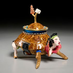 Garouste & Bonetti, faience box, c. 1995