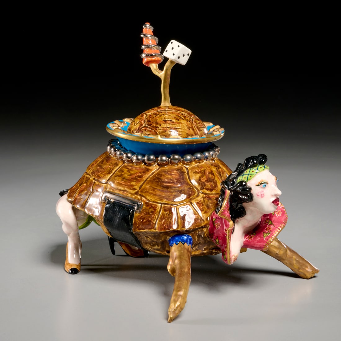 Garouste & Bonetti, faience box, c. 1995 (1 of 8)