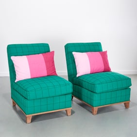 Pair Alberto Pinto sourced lounge chairs