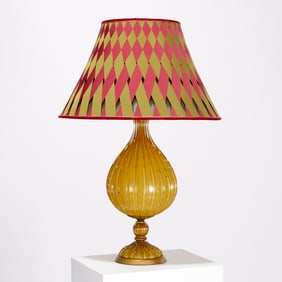 Alberto Pinto sourced Murano glass table lamp