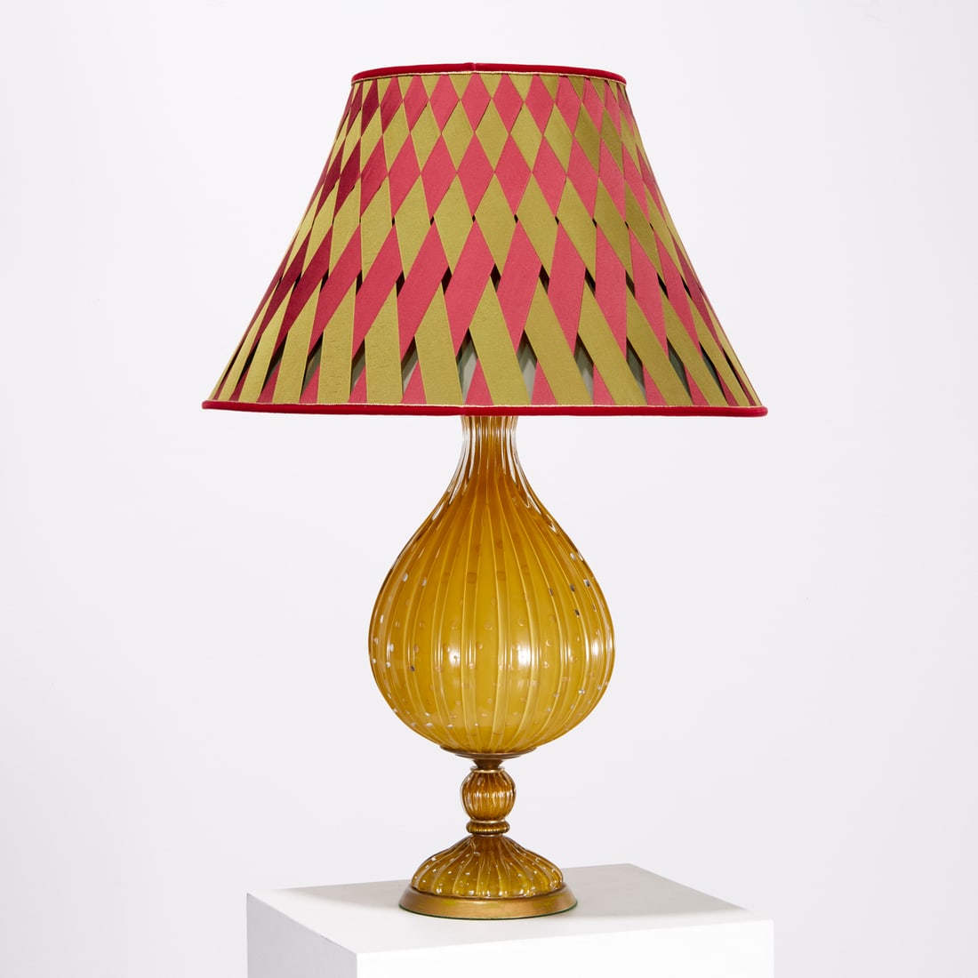Alberto Pinto sourced Murano glass table lamp (1 of 7)