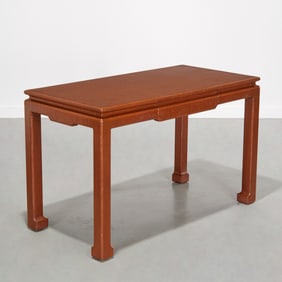 Karl Springer (attrib.), linen wrap desk