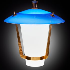Stilnovo (style), Italian glass and brass lantern