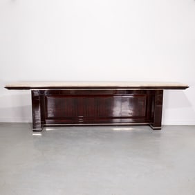 Large French Moderne macassar ebony console