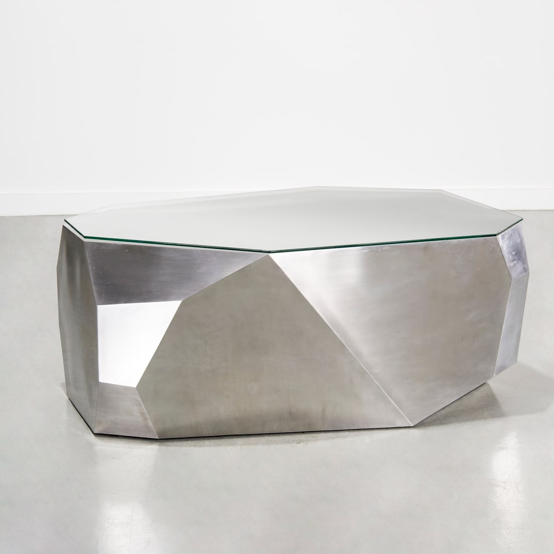 Arik Levy (after), steel "Rock" coffee table (1 of 8)