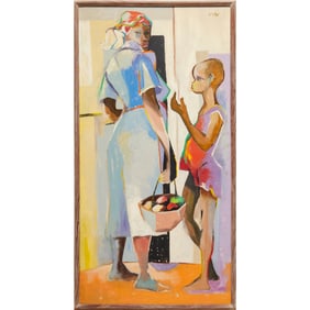 Dieudonne Cedor, large oil on board
