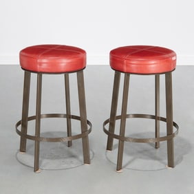 Berman Rosetti, pair "Bon Bon" bar stools