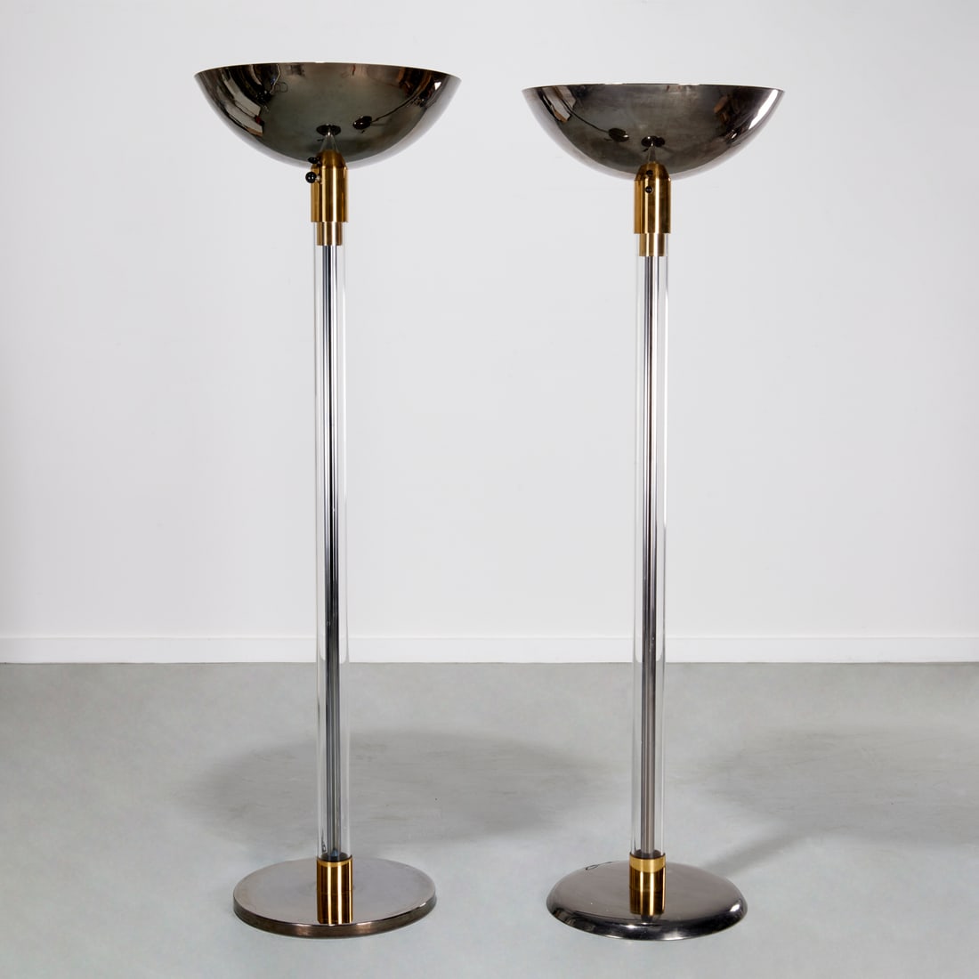 Karl Springer, near pair torchiere lamps (1 of 6)