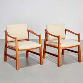 Edmond Spence, pair mahogany chairs