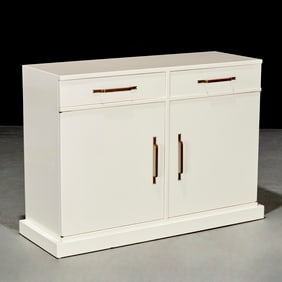Tommi Parzinger, white lacquer cabinet