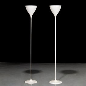 Max Bill, pair "Tulip" torchiere lamps