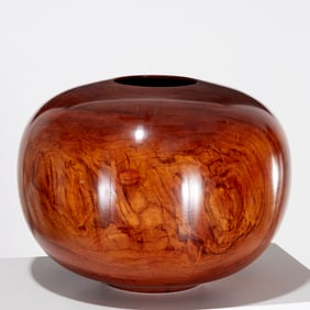 Edward Moulthrop, large turned wood vessel, 1990