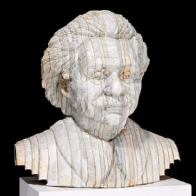 Long-Bin Chen, large recycled book sculpture